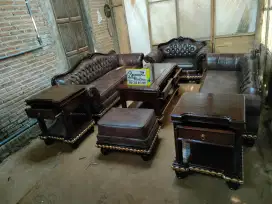 Kursi tamu sofa set ruang tamu full kayu jati