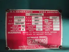 Genset silent 250 kVA cummins stamford bekas