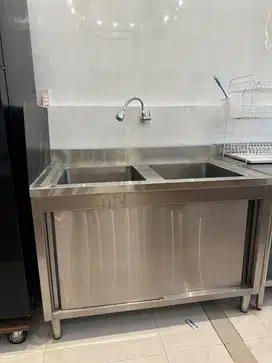 Sink Dapur Stainless FREE GREASE TRAP