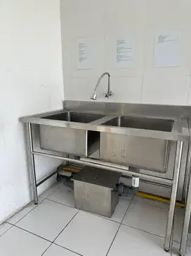 Sink Dapur Stainless FREE GREASE TRAP