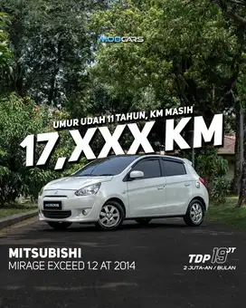 FREE ETOLL & BBM FULL TANK MITSUBISHI MIRAGE EXCEED 1.2 AT 2017 MATIC