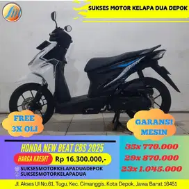 HONDA NEW BEAT CBS 2025 CASH/KREDIT PROSES CEPAT SYARAT KTP/KK
