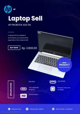 JUAL LAPTOP HP PROBOOK 430 G6