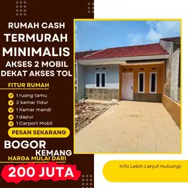 Rumah Cash Minimalis Harga Ekonomis Akses 2 Mobil