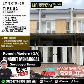 jual rumah rungkut surabaya, rumah minimalis 2 lantai, rumah siap huni