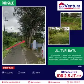 Dijual Tanah Di Jl. TVRI Batu, Dekat Tempat Wisata BNS