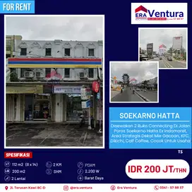 Disewakan 2 Ruko Connecting Di Soekarno Hatta Ex Indomaret