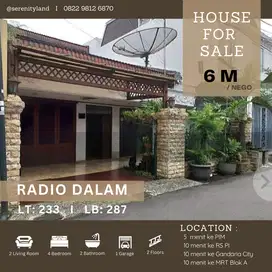 RUMAH DIJUAL (RADIO DALAM), Hanya 10 Menit ke stasiun MRT Blok A
