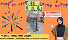 Rak minimarket Gondola dobel