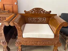 Handmade wooden chairs in teak - 2 pieces available