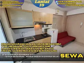 Sewa 3Bulanan 2BR Full Furnished Unit Tercantik Free IPL Bassura City