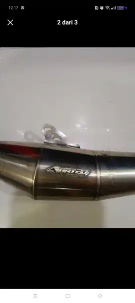 Knalpot ABRT satria 2 tak stenlis,barang masih mulus.