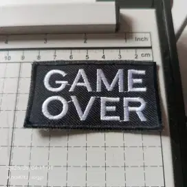 Emblem patch bordir game over