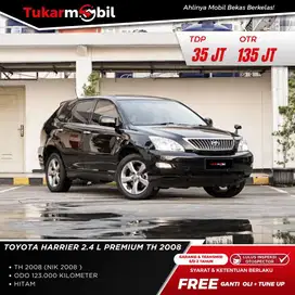 Toyota harrier 2.4 L premium metik tahun 2008 hitam pajak panjang