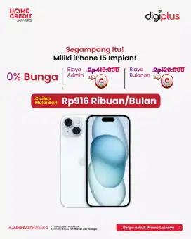 Cicilan iPhone 15 Free Bunga + Admin