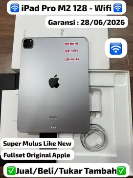 Ipad pro m2 128gb mulus like new garansi panjang cicilan 0%