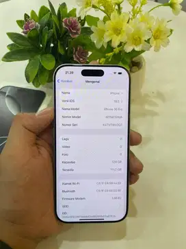 iphone 16 pro 128GB ibox Full set no mines,On Garansi 2026