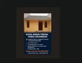 DIJUAL RUMAH TINGGAL SEDERHANA ASRI HARGA TERJANGKAU