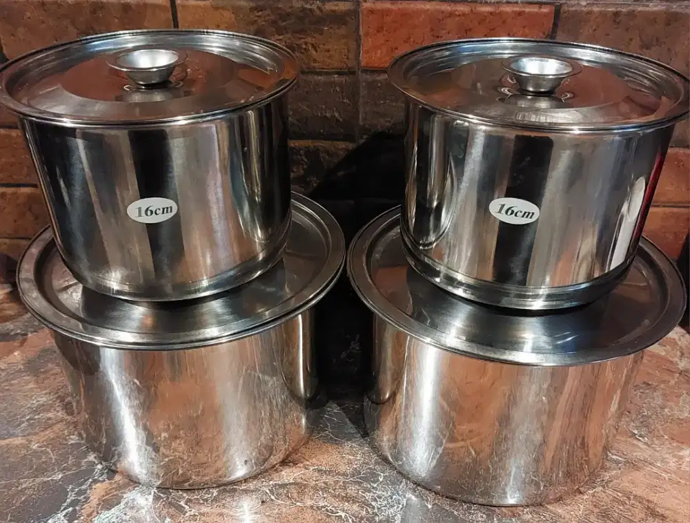 4 Pcs Panci Stainless Baru