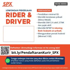Dibutuhkan Kurir Spx Mitra/Dedicated