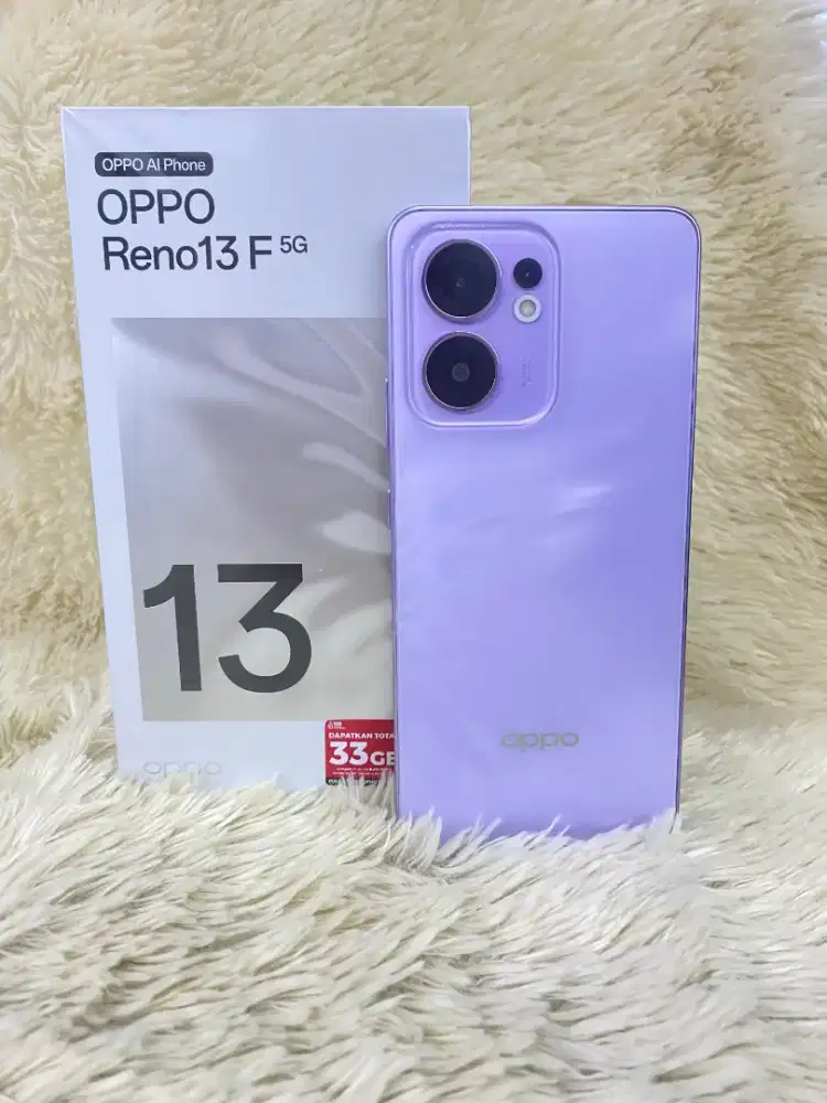Oppo Reno 13F 5G ram 12/256 purple Garansi februari 2026#3com