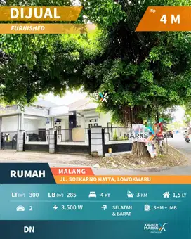 Rumah Furnish di Suhat Lowokwaru Malng Siap Huni Posisi Hook