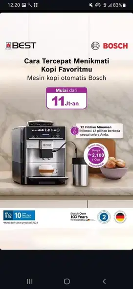 Segampang itu dapetin mesin kopi otomatis bosch ✨