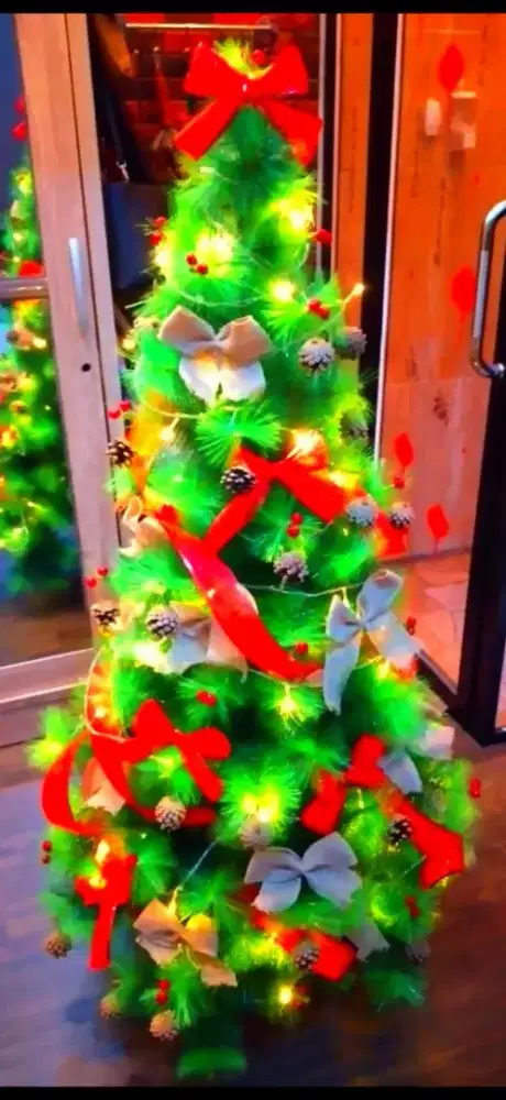 3 Pcs Pohon Natal + Hiasan