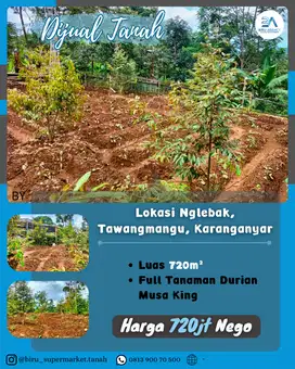 Tanah Pekarangan di Tawangmangu