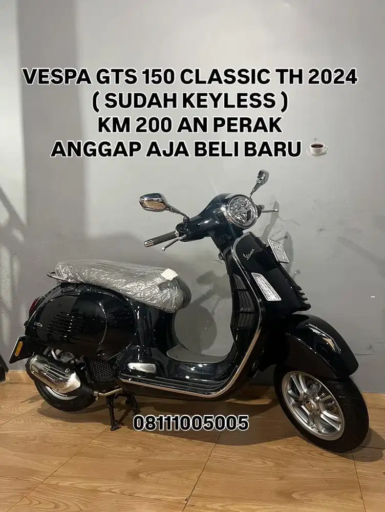 KM 200 PERAK ‼️ VESPA GTS 150 CLASSIC ABS TH 2024 LIKE NEW
