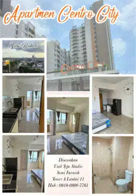 Disewakan apartemen centro city residence