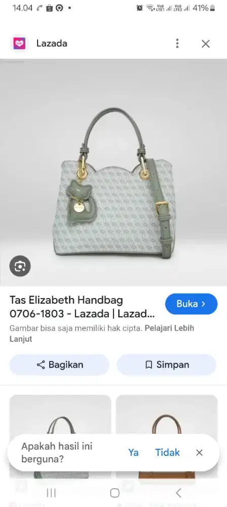Tas Elizabeth Hijau Mint kucing
