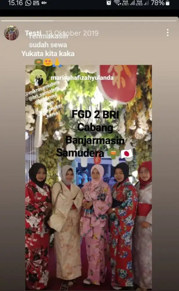 PRELOVE LIKE NEW YUKATA DAN SECOND HANBOK