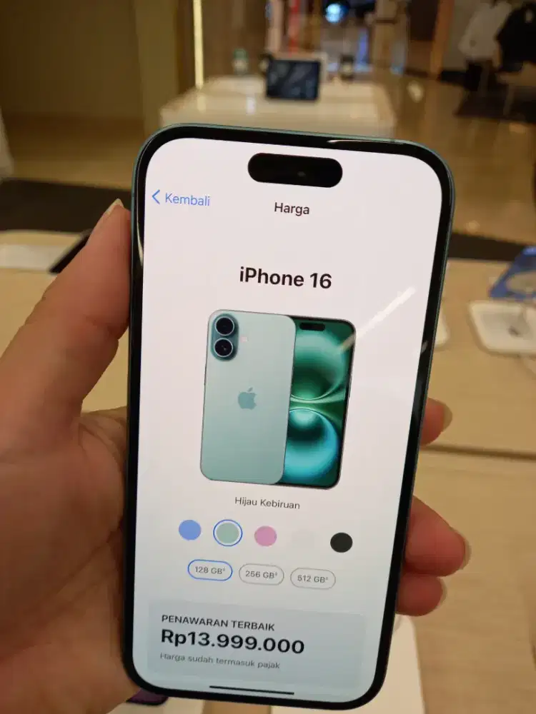 Iphone 16 Hijau 128GB, cicilan hanya dengan KTP