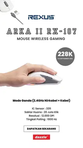Rexus mouse gaming wireless ARKA II RX-107