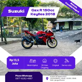 Suzuki Gsx-R 150cc Keylles Fi 
Tahun = 2018