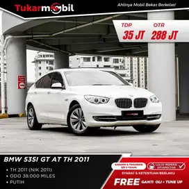 BMW 535i GT GRAN TURISMO METIK TAHUN 2011 putih low km pajak panjang