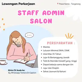 LOWONGAN KERJA ADMIN SALON