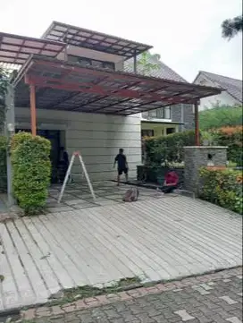 kanopi baja ringan atap spandek pasir dan alderon