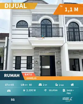 Rumah Villa Ada Rooftop Dekat Wisata di Junrejo Kota Batu