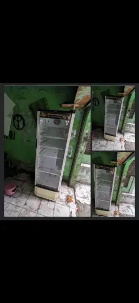Jual butuh showcase kulkas pendingin minuman ukuran tinggi 170 cm