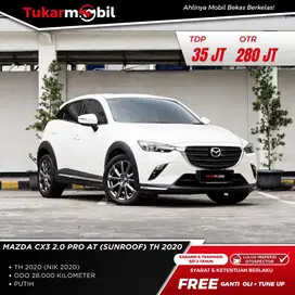 MAZDA CX3 PRO 2.0 SUNROOF METIK TAHUN 2020 PUTIH LOW KM