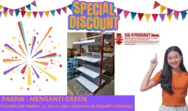 Rak minimarket Gondola dobel