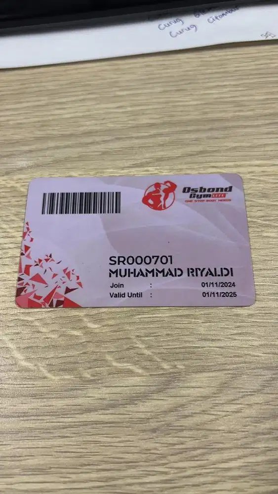 Di jual trf membership osbond gym lite
