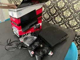 PS3 slim 500GB full set 2 stik