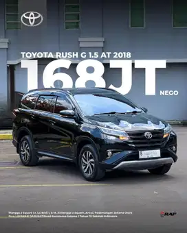 Toyota Rush G AT 1.5 2018 Hitam Matic