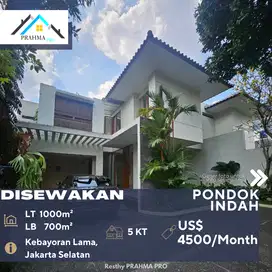 Disewakan Rumah Mewah Lingkungan Asri di Pondok Indah Jakarta Selatan