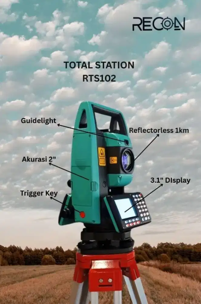 total station recon nts 102 laser 1km