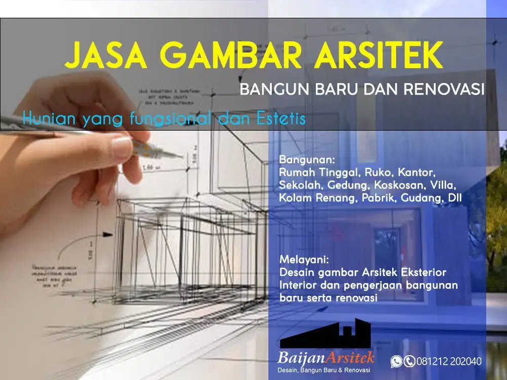 JASA DESAIN, GAMBAR ARSITEK Kontraktor Bangunan dan Renovasi Rumah