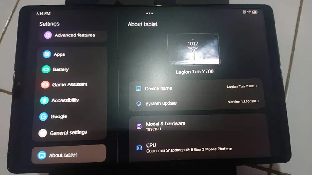 Di Jual Lenovo Legion Y700 2025 (tablet gaming)